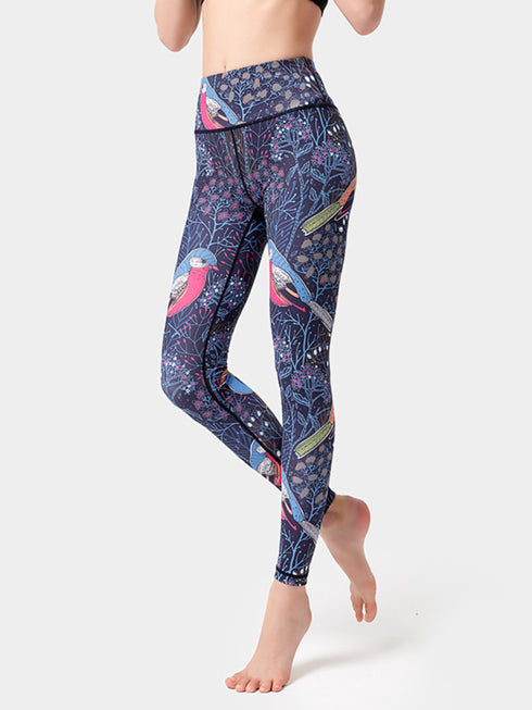 Printed High Waist Active Leggings - Odaingerous